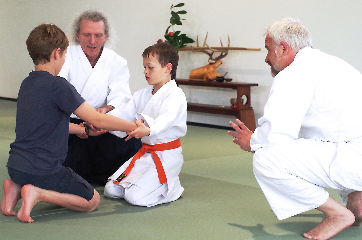 Kids learning Aikido Kids learning Aikido